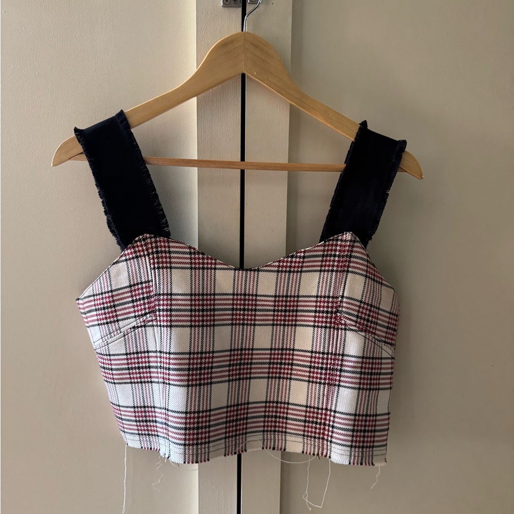 Suzanne Rae Gingham Tank Top made in Italy